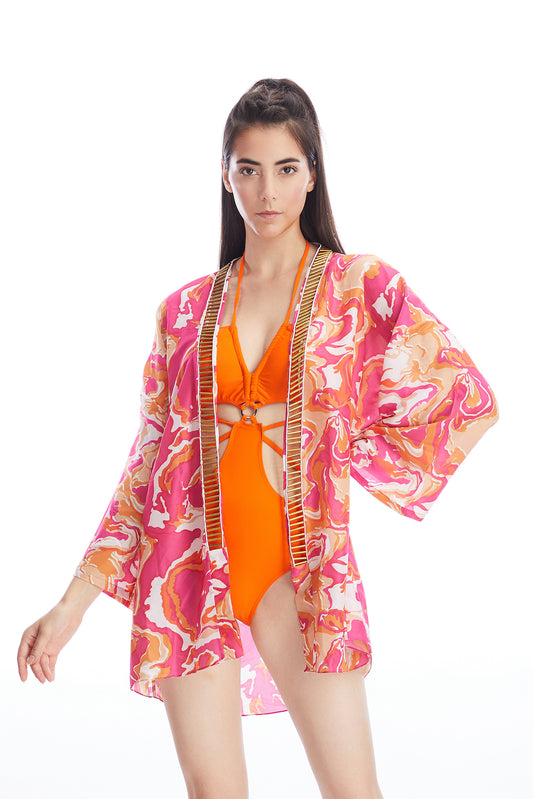 SORBET EMBELLISHED CAPE