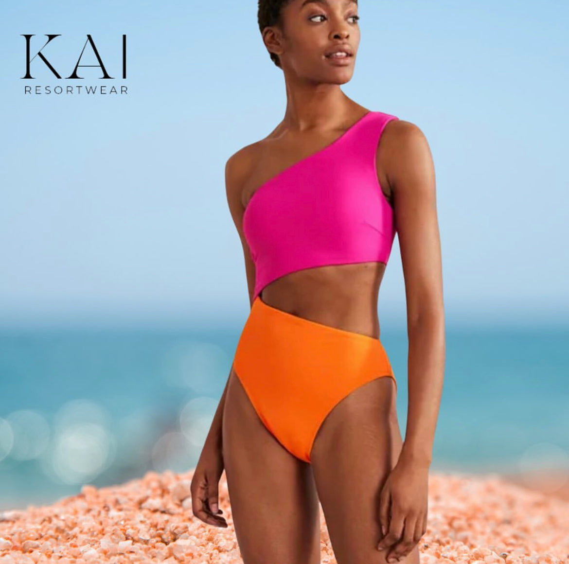 KAI - Neon Colorblock swimsuit