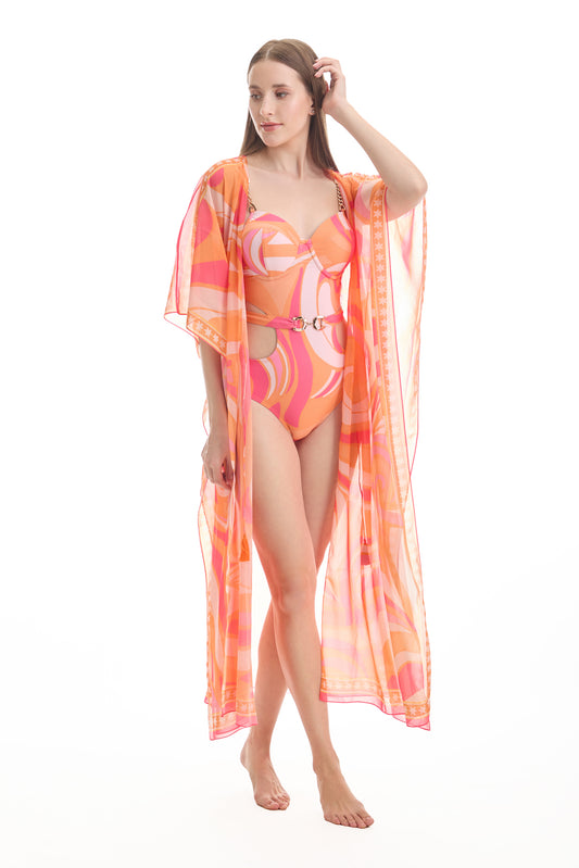 SUNBURST LONG CAPE