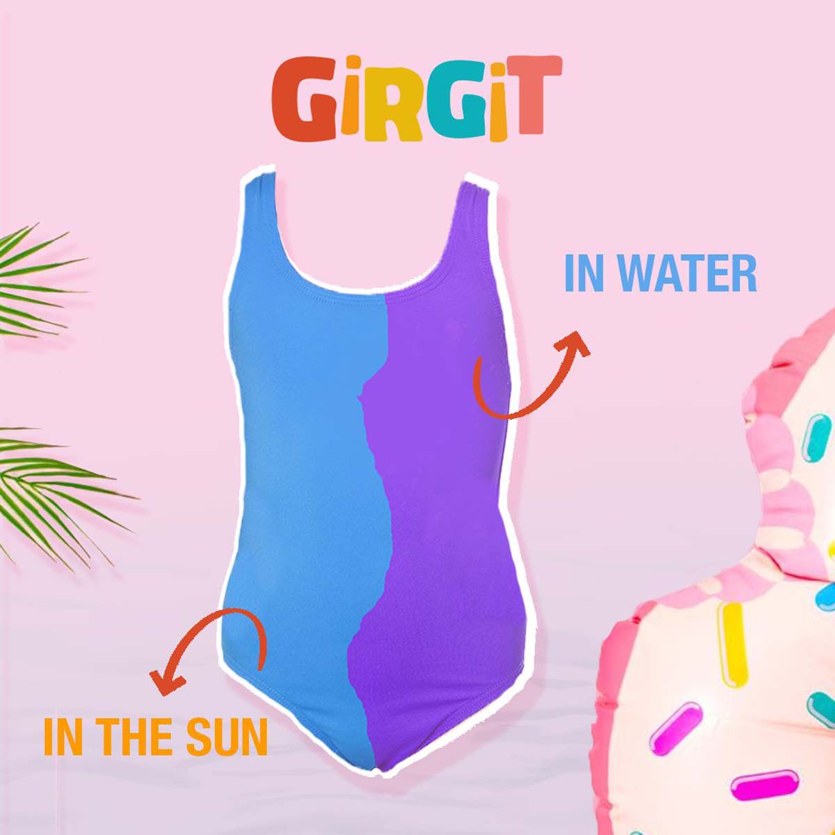 Colour Changing Swimming Costume for Girls