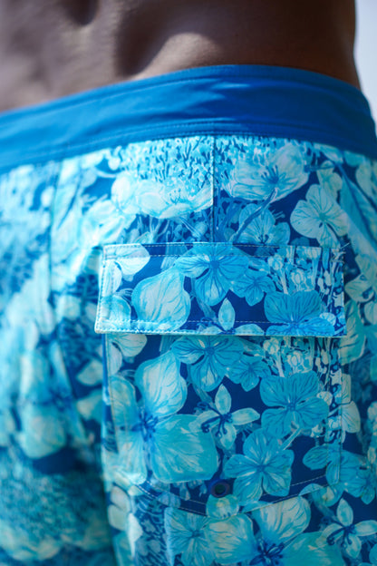Board Shorts in Hydrangea Print